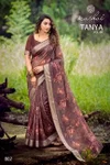 Tanya Vol 8 By Kashvi Dull Moss Viscose Border Printed Saree 